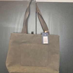 NWT - gray suede handbag